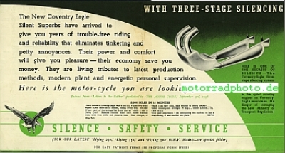 Preview: Coventry Eagle Motorrad Prospekt 8 Seiten  1937   coea-p37