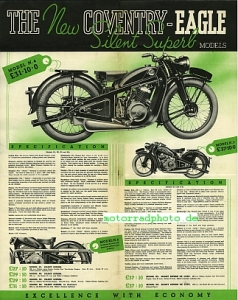 Preview: Coventry Eagle Motorrad Prospekt 8 Seiten  1937   coea-p37
