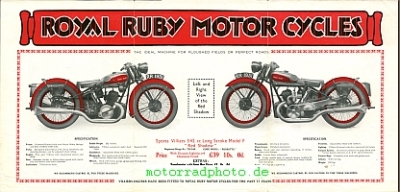 Preview: Royal Ruby Motorrad Prospekt 6 Seiten 1931   roru-p31