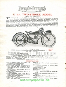 Preview: Francis Barnett Motorrad Prospekt 12 Seiten  1924      frba-p24