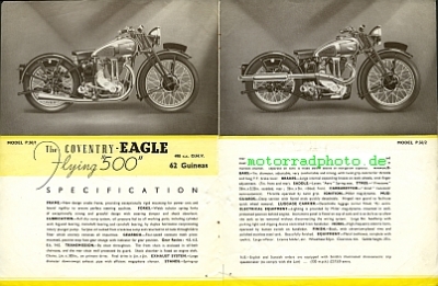 Preview: Coventry Eagle Motorrad Prospekt 16 Seiten  1938   coea-p38