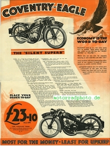 Preview: Coventry Eagle Motorrad Prospekt 8 Seiten  1932    coea-p32-2