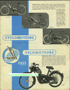 Preview: Alcyon Motorrad Prospekt  8 Seiten 1955    alc-p55