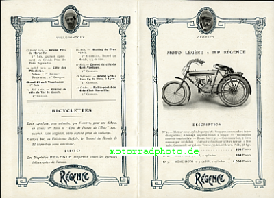 Preview: Regence Motorrad + Fahrrad Prospekt 16  Seiten 1912  reg-p12