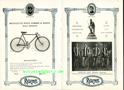 Preview: Regence Motorrad + Fahrrad Prospekt 16  Seiten 1912  reg-p12