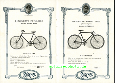 Preview: Regence Motorrad + Fahrrad Prospekt 16  Seiten 1912  reg-p12
