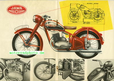 Preview: Jawa Motorrad Prospekt 8 Seiten 1953      jaw-p53