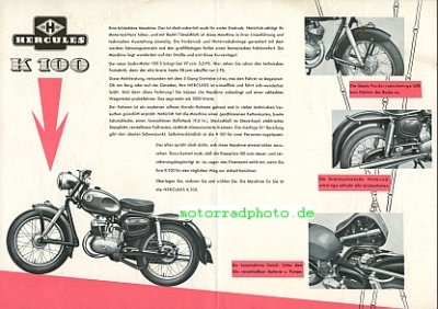 Preview: Hercules Motorrad Prospekt  4 Seiten  1950   her-p50