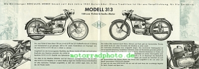 Preview: Hercules Motorrad Prospekt  4 Seiten  1952   her-p52-313