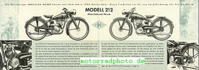 Preview: Hercules Motorrad Prospekt  4 Seiten  1952   her-p52-212