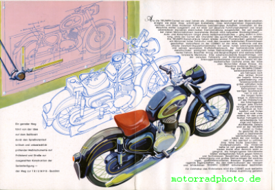 Preview: Triumph TWN Motorrad Prospekt 6 Seiten 1955   twn-p55-corn