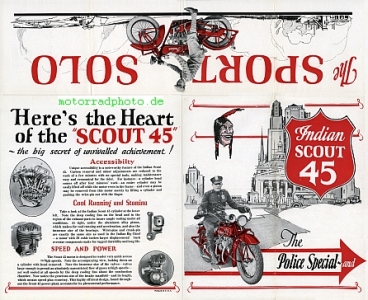Preview: Indian Motorrad Prospekt  4 Seiten  1928   ind-p28