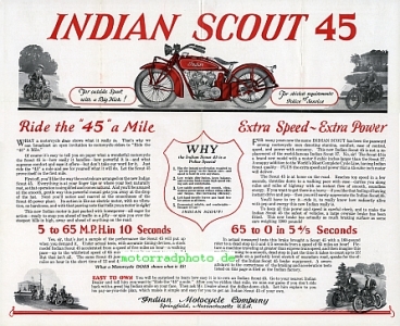 Preview: Indian Motorrad Prospekt  4 Seiten  1928   ind-p28