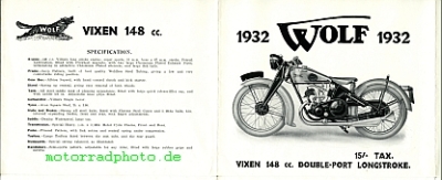 Preview: Wolf Motorrad Prospekt 14 Seiten  1932     wol-p32