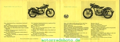 Preview: AWD Motorrad Prospekt 4 Seiten  1955      awd-p55