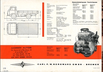 Preview: Borgward LKW Prospekt  LKW B622 4 Seiten  1959     bor-op59-622