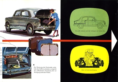 Preview: NSU Automobil Prospekt  Typ Neckar 6 Seiten 1956    nsuA-op56
