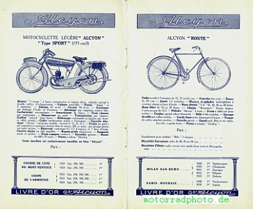 Preview: Alcyon Motorrad + Fahrrad Prospekt  24 Seiten 1925    alc-p25