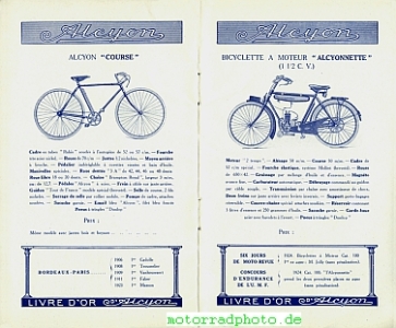 Preview: Alcyon Motorrad + Fahrrad Prospekt  24 Seiten 1925    alc-p25