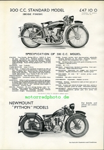 Preview: New Mount Motorrad Prospekt  8 Seiten  1931   nemou-p31