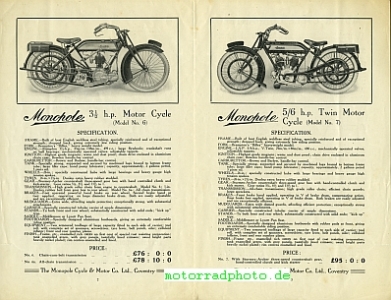 Preview: Monopole Motorrad Prospekt  4 Seiten 1921   mono-p21