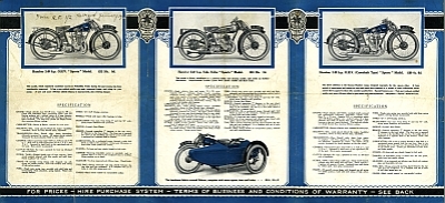 Preview: Humber Motorrad Prospekt  6 Seiten 1928  hum-p28