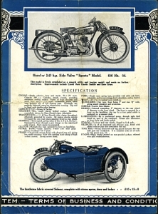 Preview: Humber Motorrad Prospekt  6 Seiten 1928  hum-p28