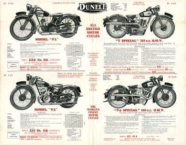 Preview: Dunelt Motorrad Prospekt  8 Seiten  1934   du-p34