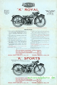 Preview: Dunelt Motorrad Prospekt  6 Seiten  1928   du-p28