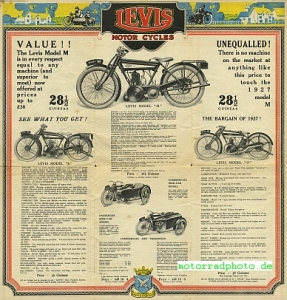 Preview: Levis Motorrad Prospekt  12 Seiten  1927    lev-p27
