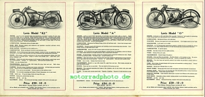 Preview: Levis Motorrad Prospekt  12 Seiten  1928    lev-p28
