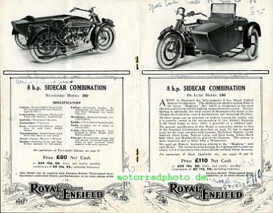 Preview: Royal Enfield Motorrad Prospekt 24 Seiten  1924  royen-p24