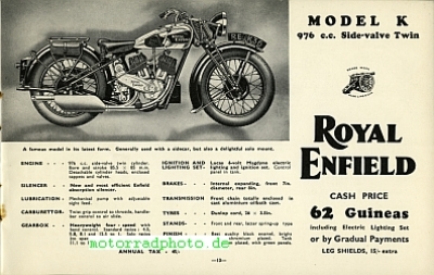 Preview: Royal Enfield Motorrad Prospekt 20 Seiten  1936  royen-p36