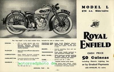 Preview: Royal Enfield Motorrad Prospekt 20 Seiten  1936  royen-p36
