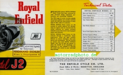 Preview: Royal Enfield Motorrad Prospekt 6 Seiten  1954  royen-p54