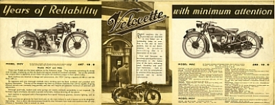 Preview: Velocette Motorrad Prospekt  8 Seiten  1934   velo-p34