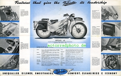 Preview: Velocette Motorrad Prospekt  8 Seiten  1949   velo-p49