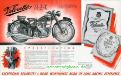 Preview: Velocette Motorrad Prospekt  8 Seiten  1951  velo-p51