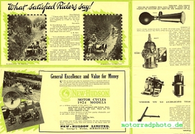 Preview: New Hudson Motorrad Prospekt  10 Seiten  1924   nh-p24