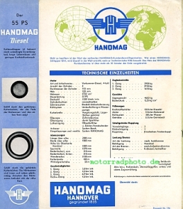 Preview: Hanomag Raupe Prospekt  K 55 E  4 Seiten      hano-op51-3