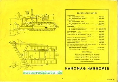 Preview: Hanomag Raupe Prospekt  K 90 E  4 Seiten      hano-op51-1