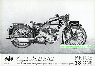 Preview: A.J.S.  Motorrad Prospekt 1937  20 Seiten   ajs-p37