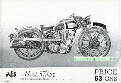 Preview: A.J.S.  Motorrad Prospekt 1937  20 Seiten   ajs-p37