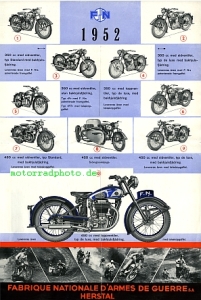 Preview: FN Motorrad Prospekt 8 Seiten  1952    fn-p52