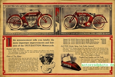 Preview: Dayton Motorrad Prospekt  4 Seiten  1915   day-p15