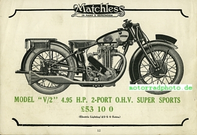 Preview: Matchless Motorrad Prospekt 24 Seiten  1929   mat-p29