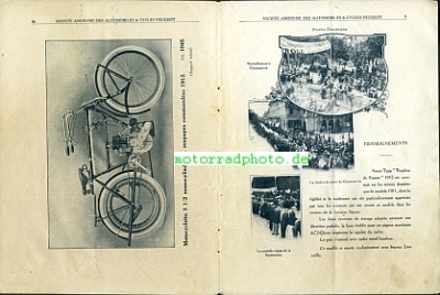 Preview: Peugeot Motorrad + Fahrrad Prospekt  64 Seiten 1912    peu-p12
