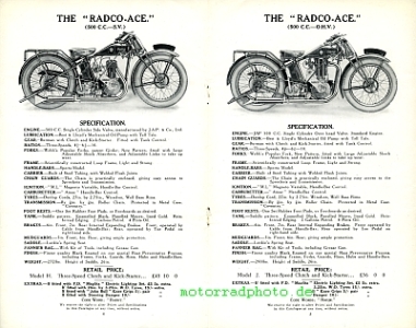 Preview: Radco Motorrad Prospekt  8 Seiten  1928       radc-p28
