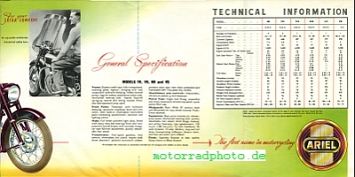 Preview: Ariel Motorrad Prospekt   24 Seiten   1958      ari-p58