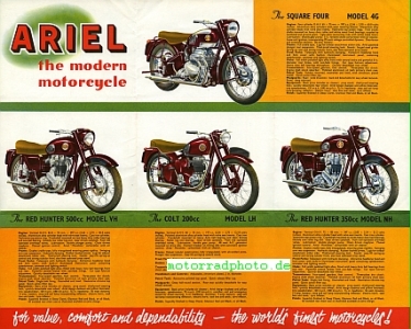 Preview: Ariel Motorrad Prospekt  12 Seiten   1959      ari-p59